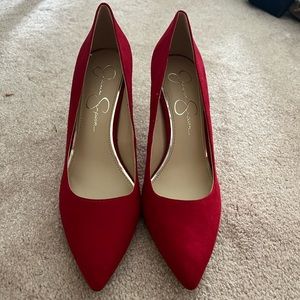 Red, Jessica Simpson heels. Size 8.5